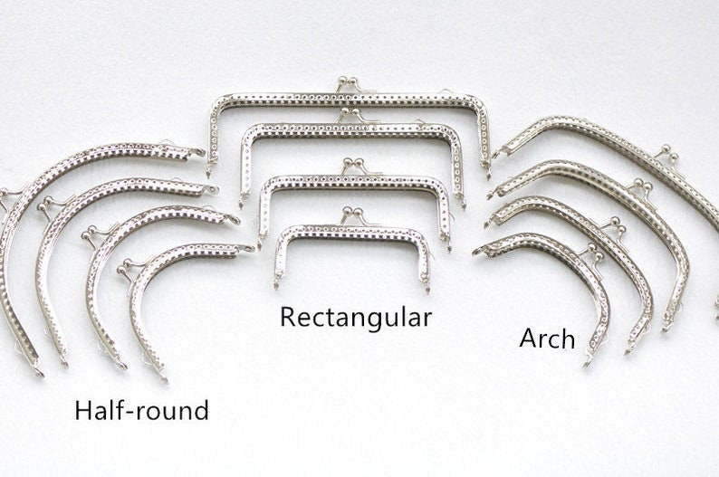8.5/10.5/12.5/15.5cm (3"to 6") Retro Silver Purse Frame Sewing Purse Frame