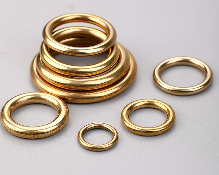 1 Piece Closed O Rings Brass O Rings Leather Rings Inner Size 10mm/12mm/16mm/20mm/25mm/30mm (3/8