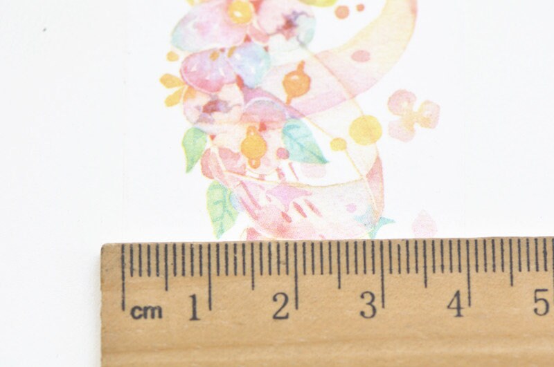 Flower Wide Adhesive Planner Washi Tape 40mm Wide x 5M Roll No.12404
