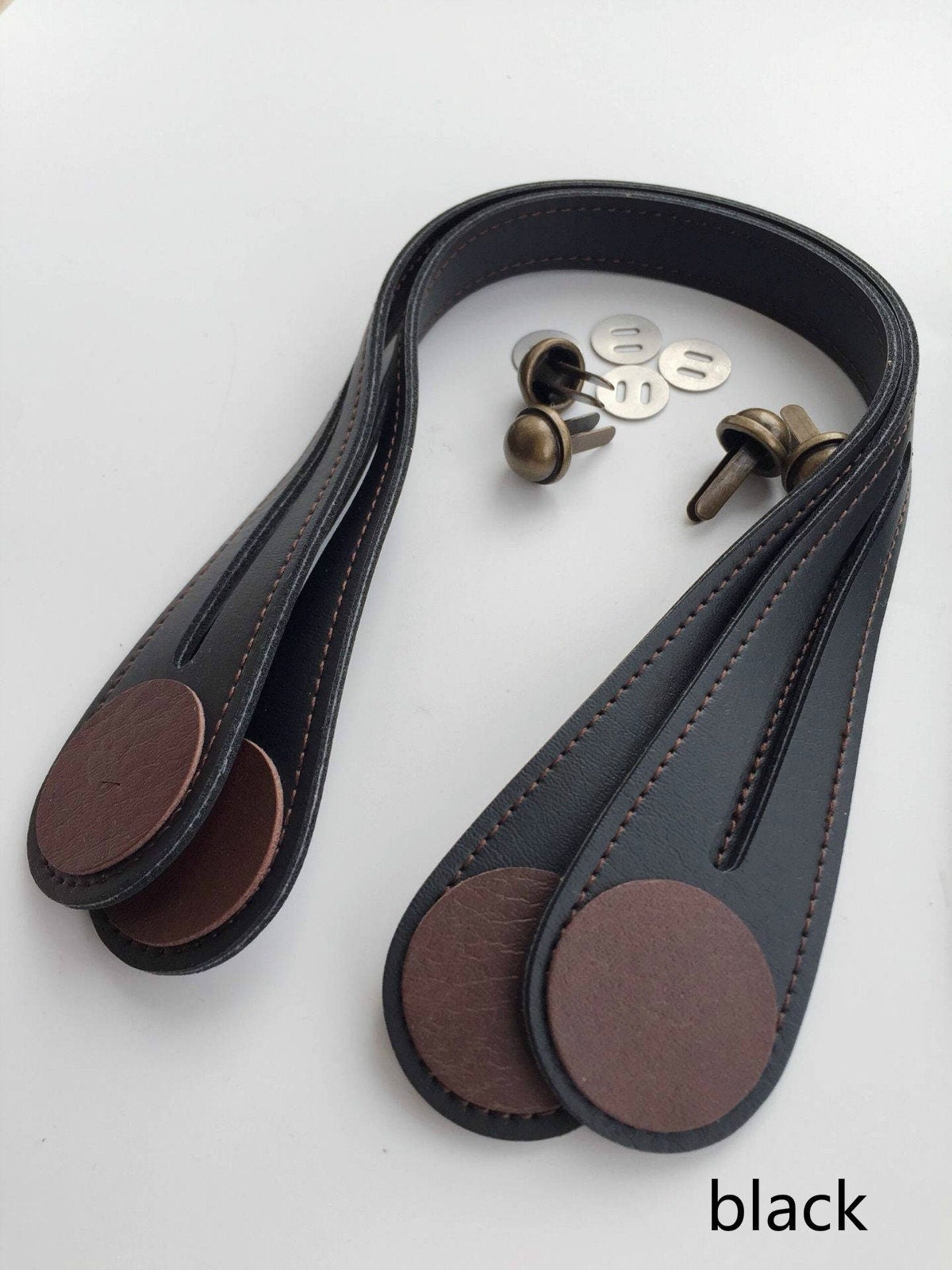 One Pair PU Shoulder Handbag Strap 42cm/55cm