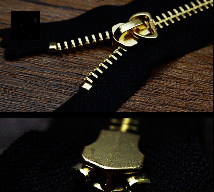 Handbag Zippers No.5 Dark Brown/Black 60cm