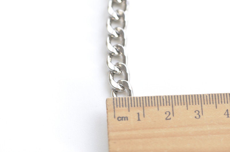 8mm Silver Handbag Chain Retro Bags Flat Chain With Two Lobsters 100/110/120/130/140cm