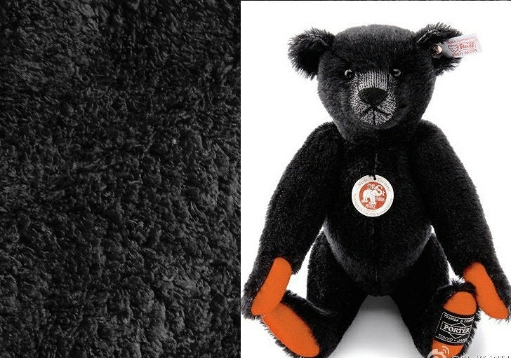 Bears Fabric Teddy Bears Fabric For Teddy Bear Making Black 150cm x 50cm ( 60