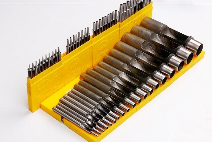 0.5mm-25mm Round Hole Punch Leather Hole Punch Leather craft Essential Tool Pick Size