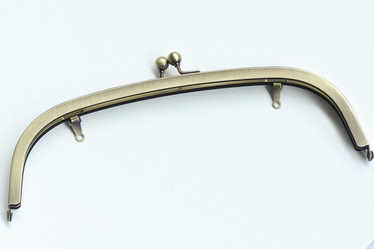 9" Bronze Purse Frame Large Handle Purse Frame Glue-In 24cm