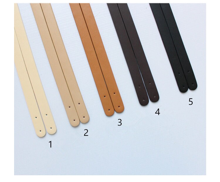 Leather Shoulder Handbag Strap With Screws 1.7cm x 35cm (3/5"x 13 3/4")