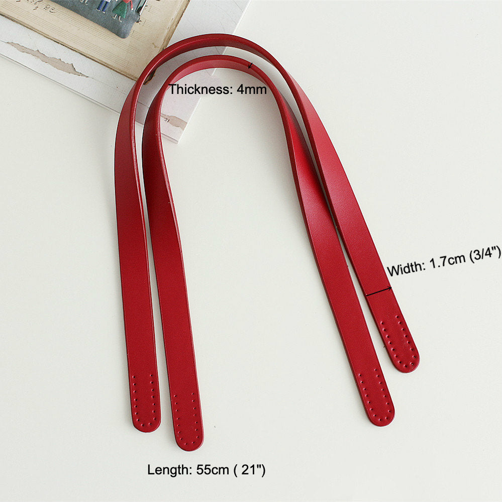 A Pair Leather Shoulder Handbag Strap 1.7cm x 55cm (3/4