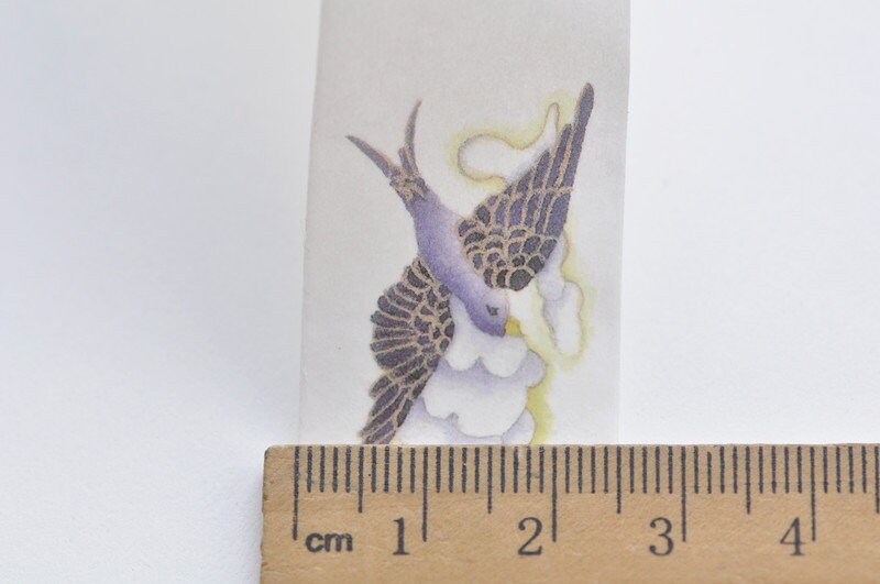 Retro Wide Washi Tape Bird Flower Masking Tape 25mm Wide x 3M Long No.12171