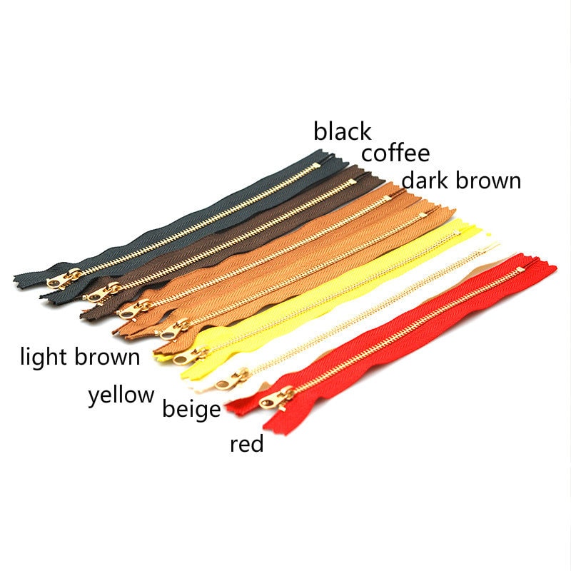 Handbag Zippers No.3 Red/Beige/ Yellow/ Light Brown/ Dark Brown/ Coffee/Black 17cm