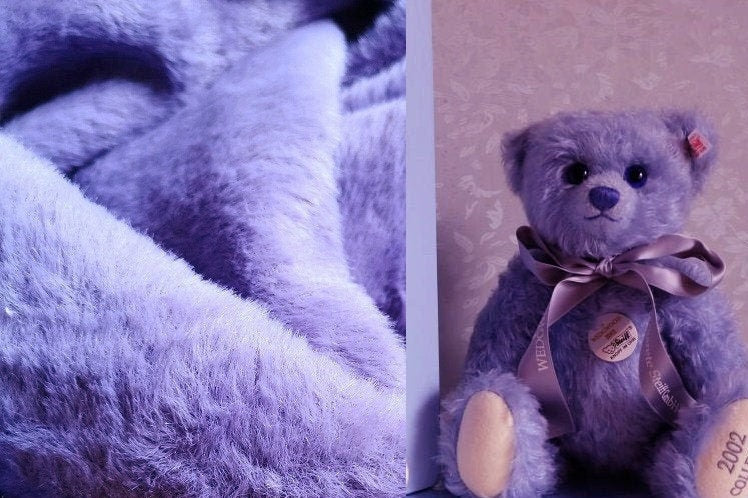 150cm x 50cm ( 59"x 19") Purple Fabric Teddy Bears Fabric For Doll Making
