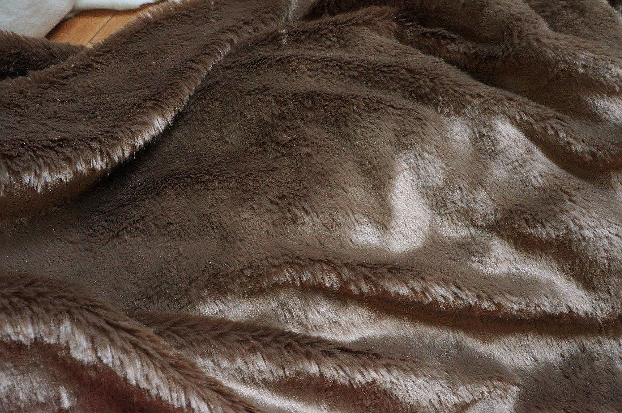 160cm x 48cm ( 63"x 19") Shiny Brown Fabric Teddy Bears Fabric For Bear Making
