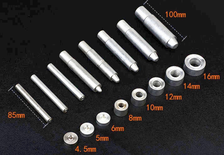 Eyelet Tool Set 4.5mm/5mm/6mm/ 8mm/10mm/12mm/14mm/16mm