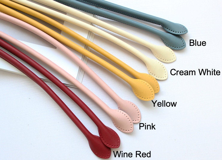 A Pair Sewing Leather Handbag Handle Five Colors Length 30cm/41cm/48cm