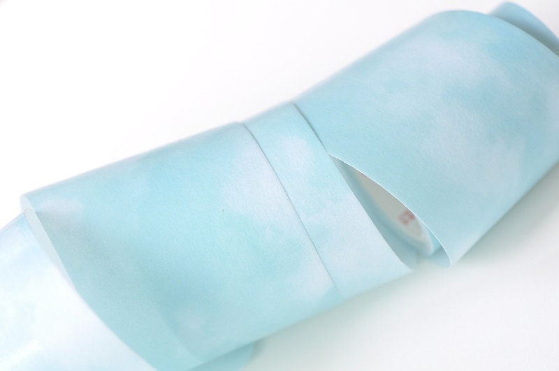 Blue Sky Cloud Masking Tape Scrapbooking Wide Washi Tape 50mm x 3 Meters No.12325