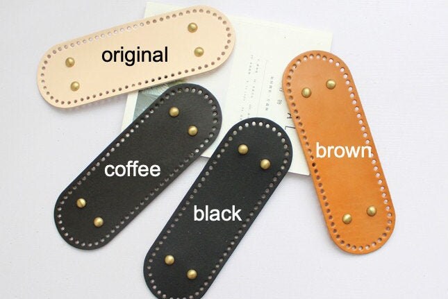 Leather Bag Bottom With Rivets Sewing Bag Base 30cm x 10cm