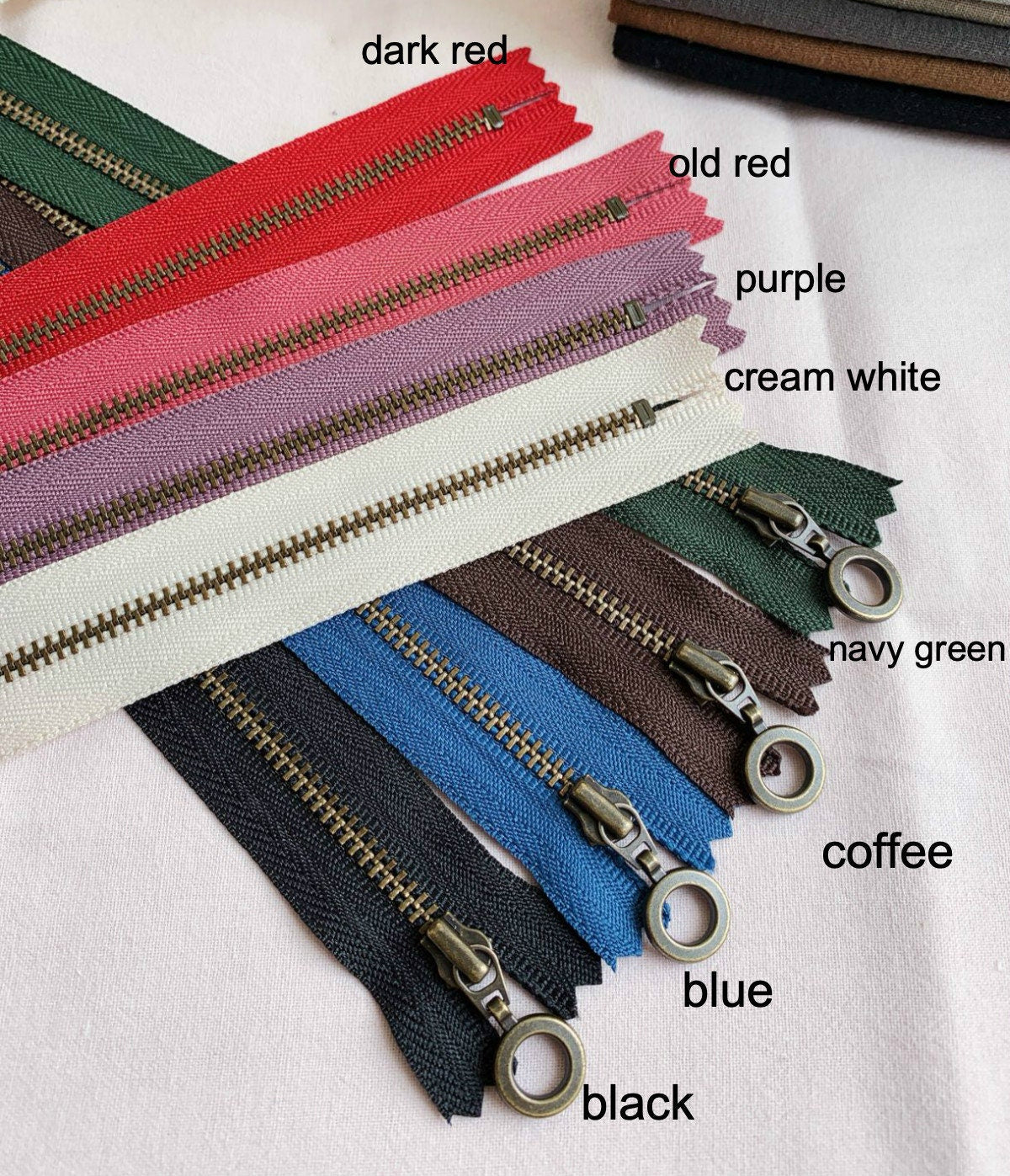 Retro Handbag Zippers No.3 Various Color And Length