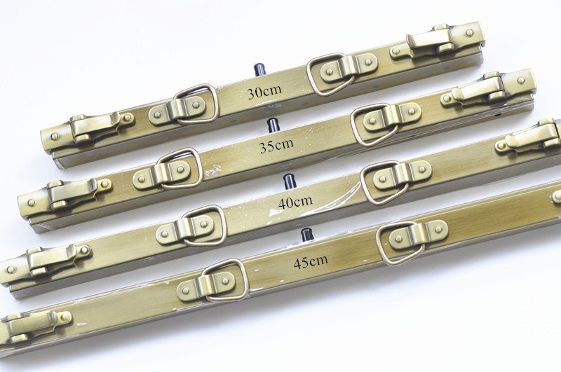 10 Pieces Doctor Bag Purse Frame With Screws Brushed Brass Metal Closure Purse Frame 30cm( 12")/ 35cm( 14") / 40cm(16") / 45cm(18")