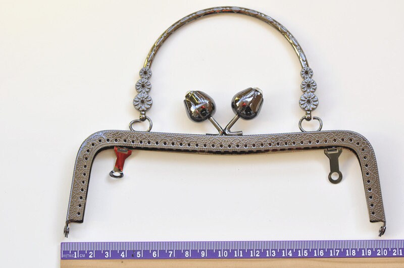 20cm (8") Retro Flower Sewing Purse Frame With Handle Four Colors