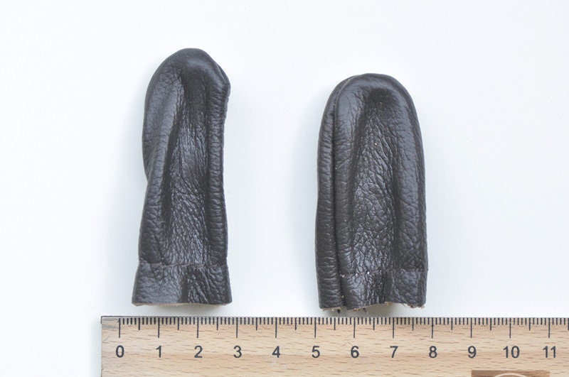 1 Pair Leather Needle Felting Finger Cots/ Finger Guard/Finger Guard for Needle Felting No.10306