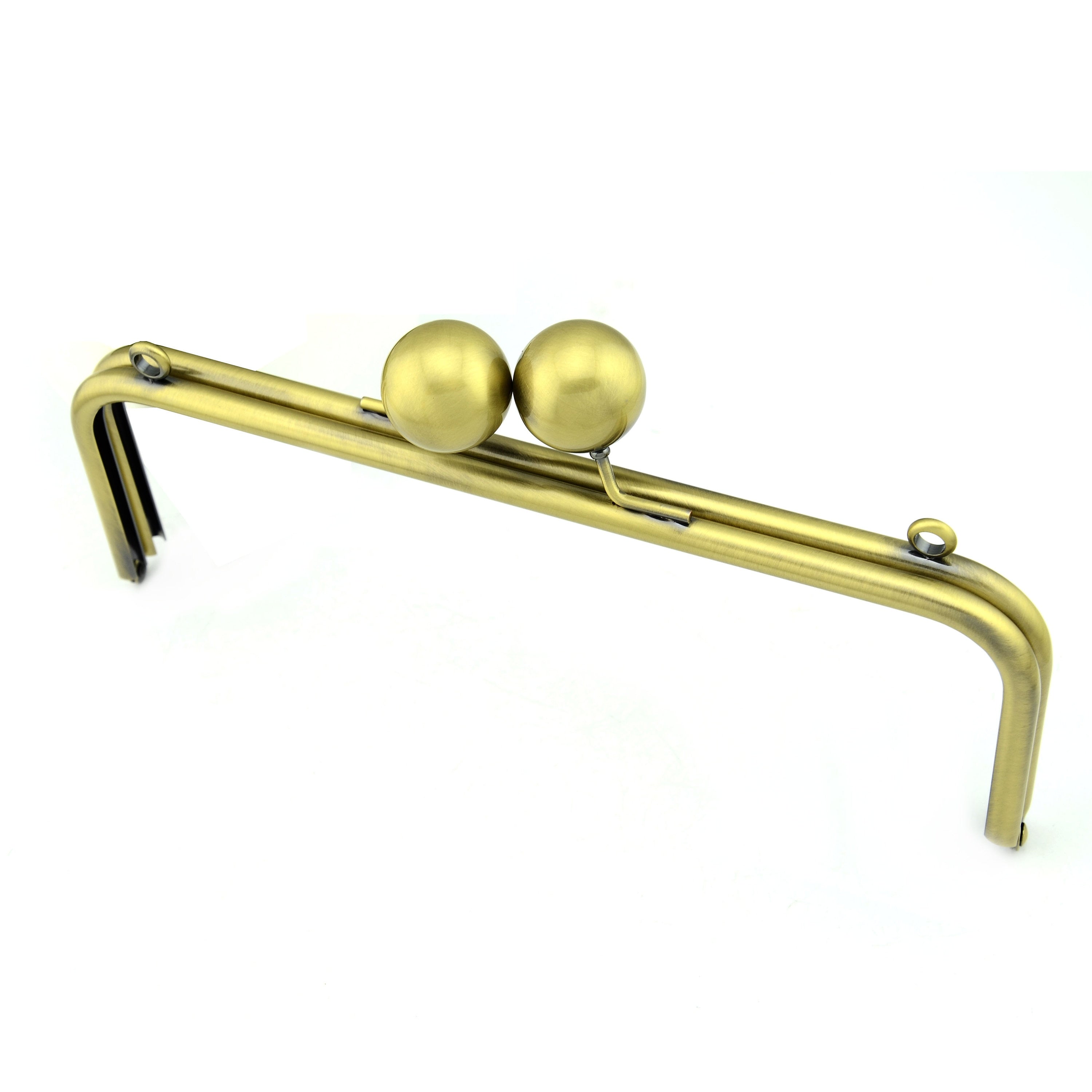 50 Pieces Retro Purse Frame With Large Kiss Closure Glue-In Purse Frame Silver, Bronze, Gunmetal Black 25cm x 9cm