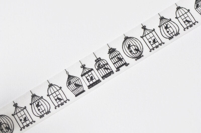 Bird Cage Washi Tape Japanese Masking Tape 15mm x 10M Roll No.12705