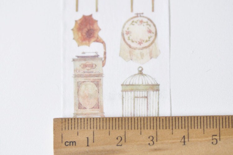 Vintage Furniture Washi Tape Wide Scrapbooking Tapes  35mm wide x 3 Meters No.13210