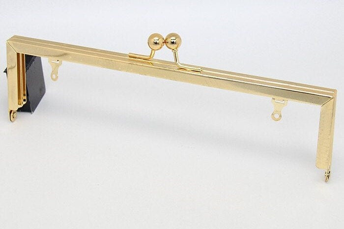 22.5cm ( 9 ") Rectangular Purse Frame Gold Clasp Frame
