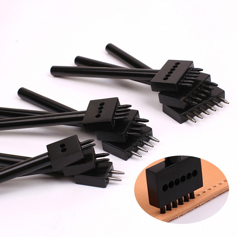 4mm/5mm/6mm Leather Stitching Prong Chisel Round Hole-2/4/6 Prongs Available