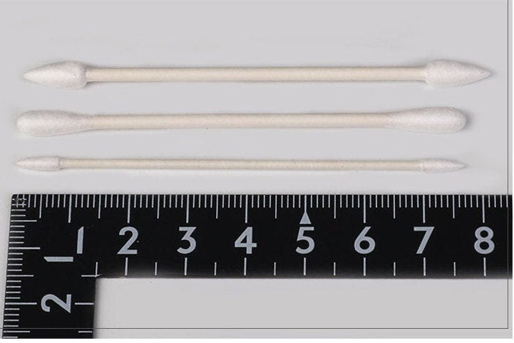 25 Sticks Cotton Buds Leather Edge Tool Ball Head / Sharp Head