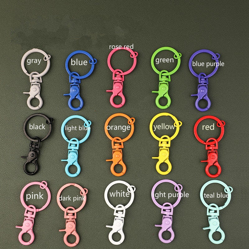 Paint Keychain Ring Lobster Clasp Bag Making Inner Size 24.6mm (1") 5pcs A Pack