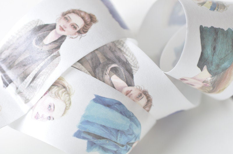 Girls Washi Tape Lines Scrapbooking Tape 35mm wide x 5 Meters No.13274