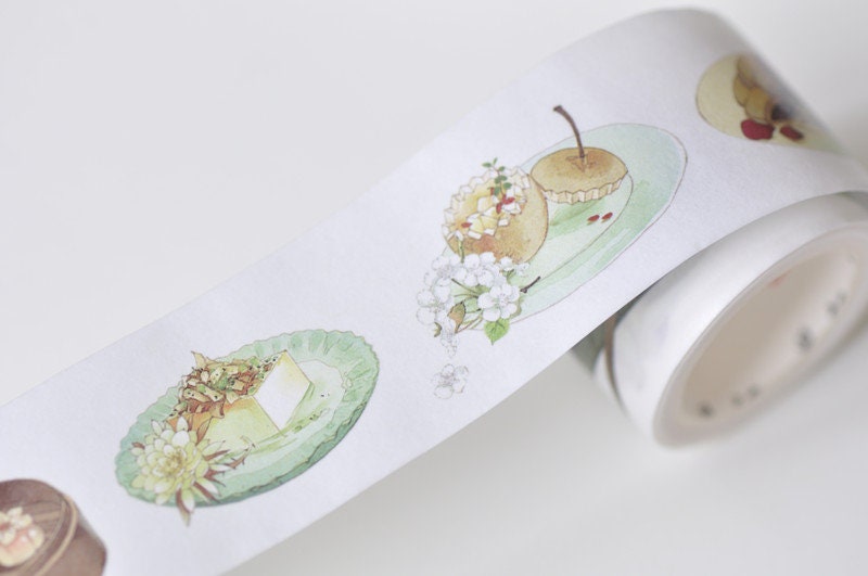 Asian Culture Food Washi Tape Lined Scrapbooking Tape 30mm Wide x 5 Meters Roll No.13217