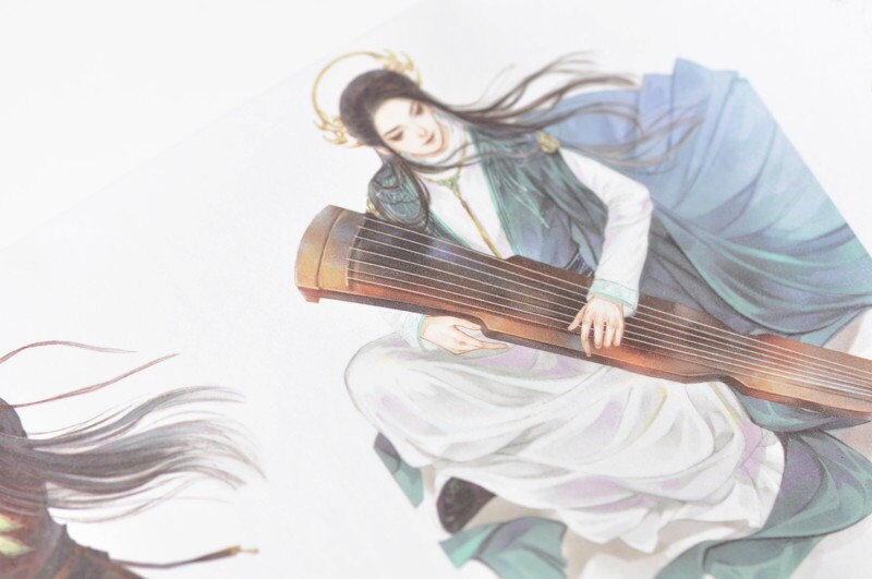 Ancient Girls With Vintage Zither Masking Tape Lined Scrapbooking Washi Tape 85mm x 3 Meters Roll No.12205