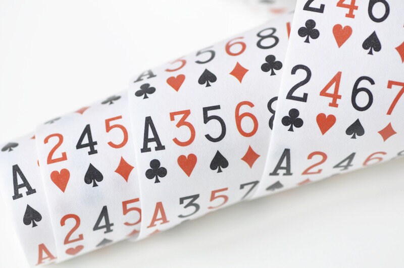 Poker Washi Tape Wide Lined Washi Tape 75mm Wide x 3 Meters No.12591