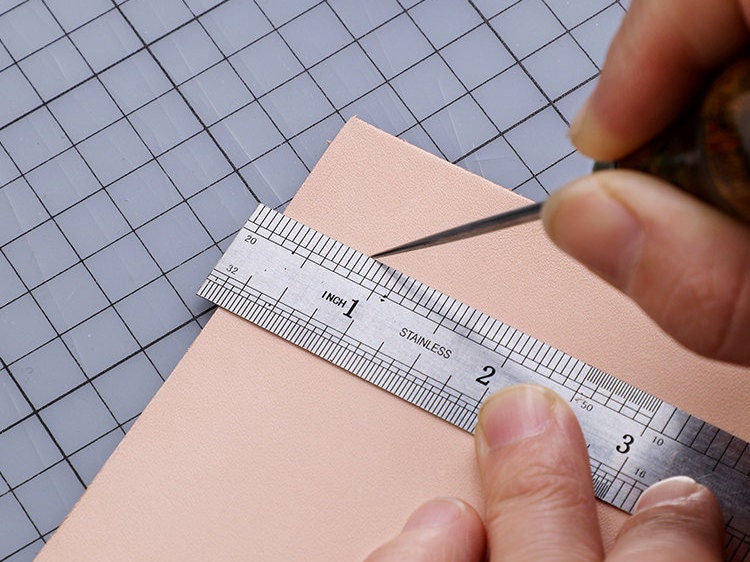 1 Piece Wood Handle Awl Leather Tool 11cm