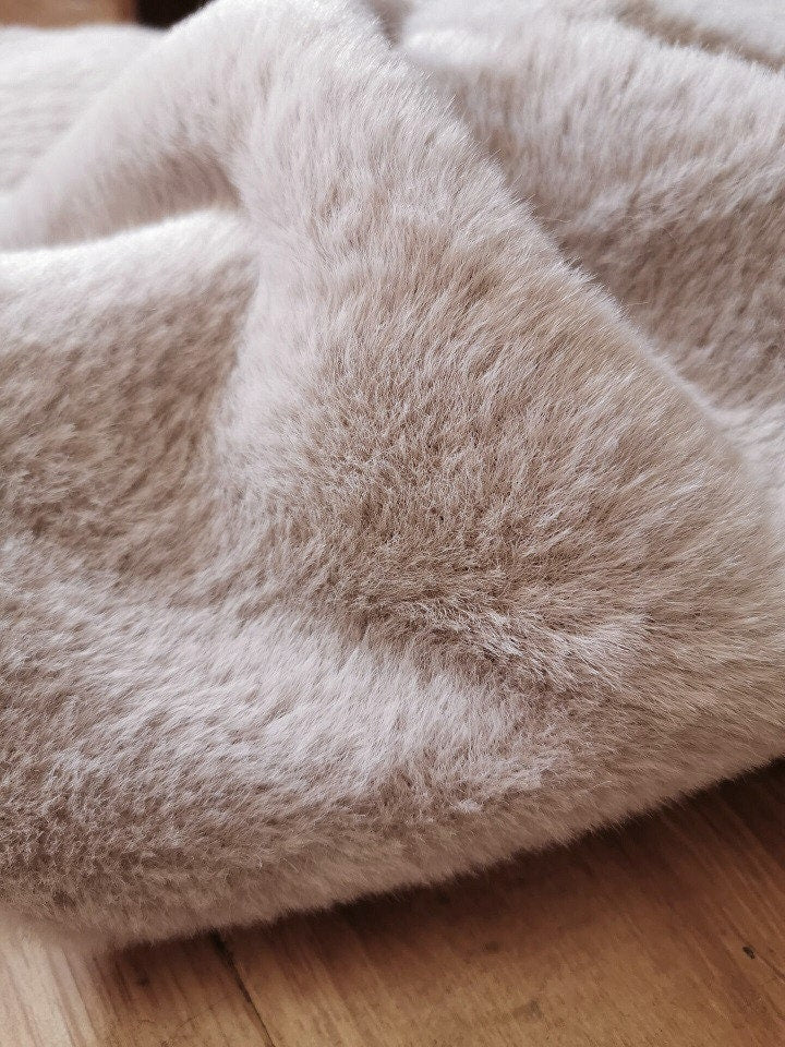 160cm x 48cm ( 62"x 19") Gray Purple Bears Long Fabric Teddy Bears Fur For Teddy Bear Toy Making 5mm Fabric