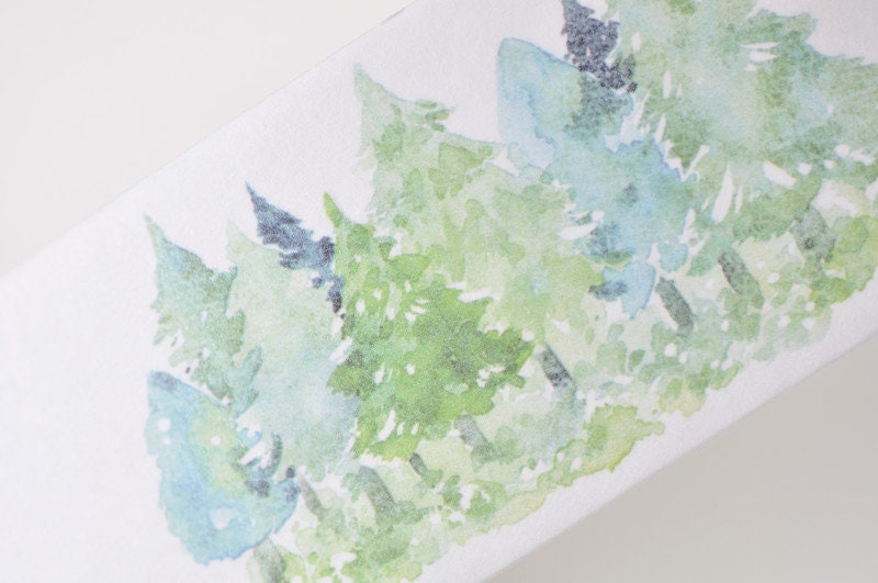 Vintage Tree Washi Tape Lined Wide Journal Tape 45mm wide x 3 Meters Roll No.12857