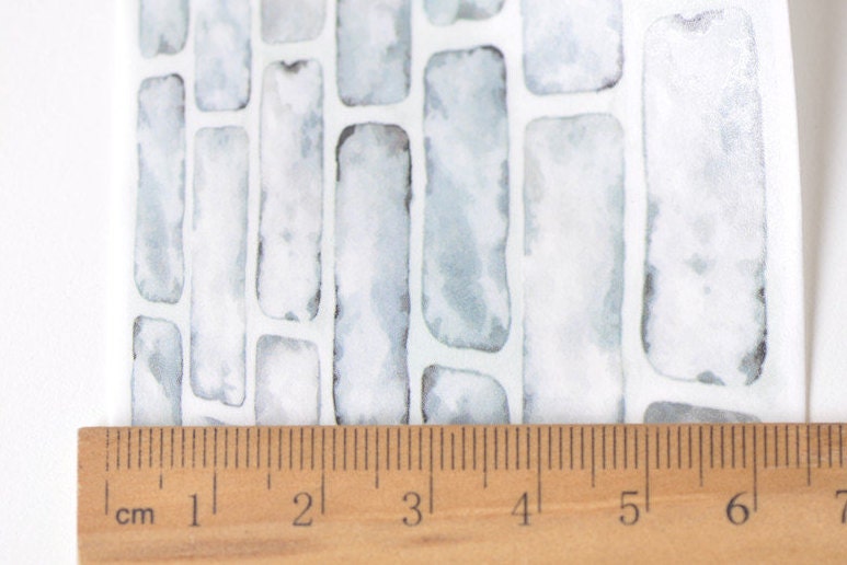 Retro Wallpaper Vintage Washi Tape Lined Journal Tape 65mm wide x 3M Long No.12984