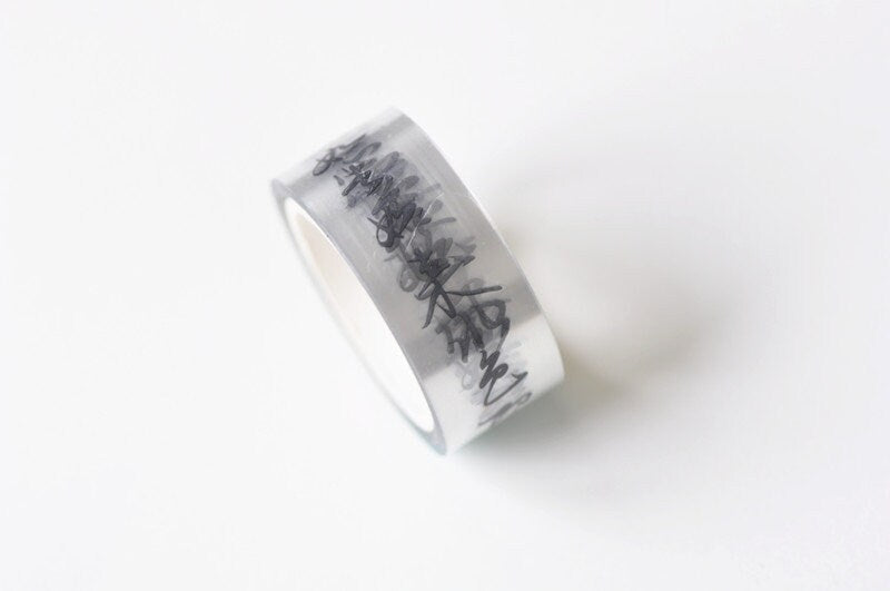 Retro Handwriting Chinese Washi Tape With Release Paper 15mm x 3M Roll No.12899
