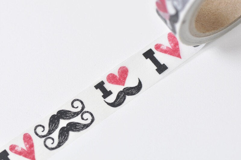 Moustache Adhesive Washi Tape 15mm wide x 3 Meters Long No.13279