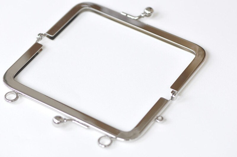 11cm ( 4 ") Purse Frame Silver Clasp Frame 11cmx5cm