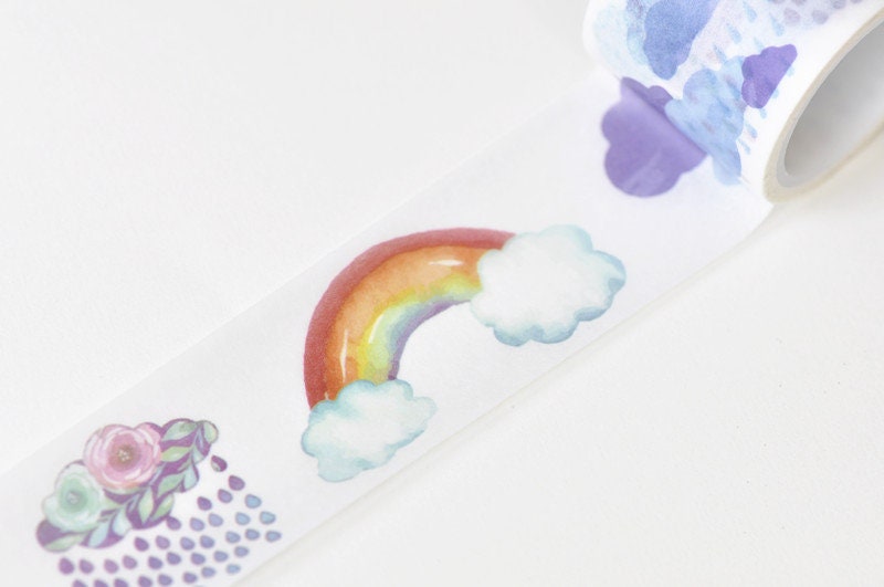 Weather Washi Tape Rainning Day Paper Tape 30mm wide x 5 Meters Roll No.13088