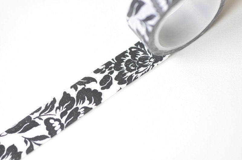 Retro Flower Adhesive Planner Washi Tape 15mm Wide x 3M Roll No.12635