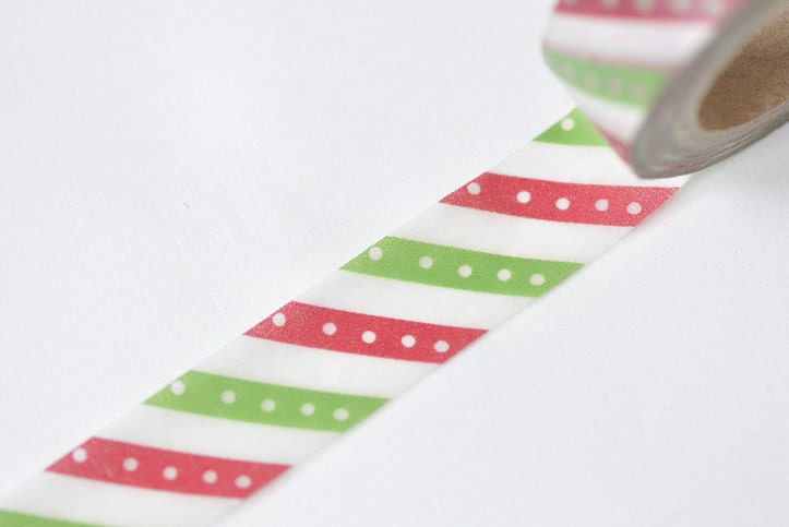 Colorful Stripes Deco Washi Tape 15mm Wide x 5 Meters Roll No.10657