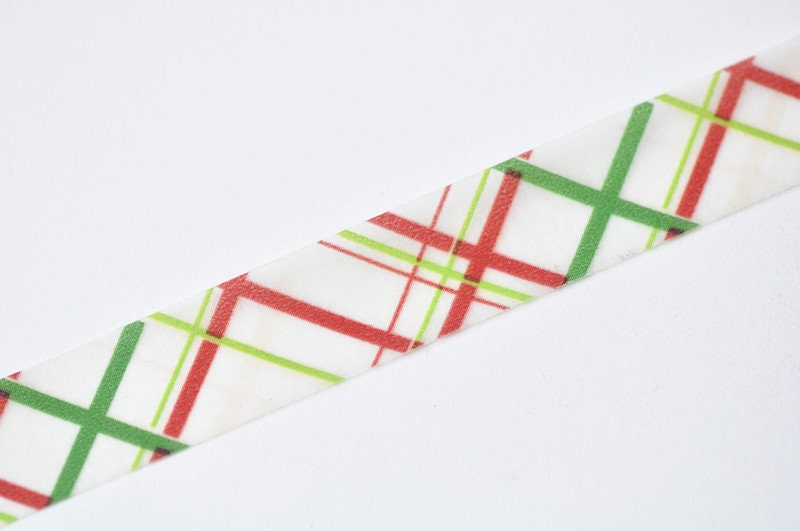 Grid Pattern Washi Tape Lattic Masking Tape Journal Supplies 15mm Wide x 10M Roll No.10565