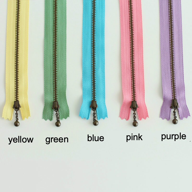 Handbag Zippers No.3 Raindrop Head Rainbow Colors / Length