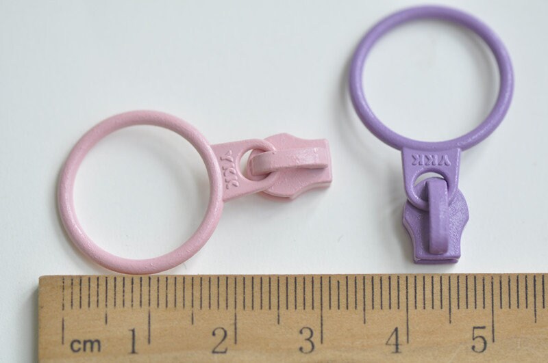 Transparent Handbag Zippers Head No.3 Rainbow Colors Purple/Pink/Green/Black