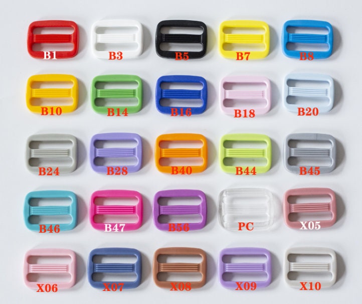 5pcs A Set 25mm ( 1") Plastic Strap Adjuster Strap Sliders Pick Color