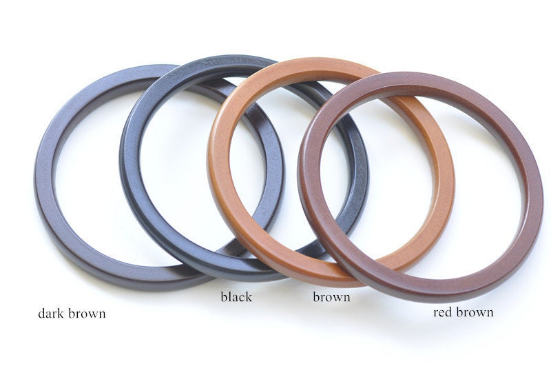 14cm ( 5 1/2") A Pair Wooden Handcraft Material for Handbag Making Various Color