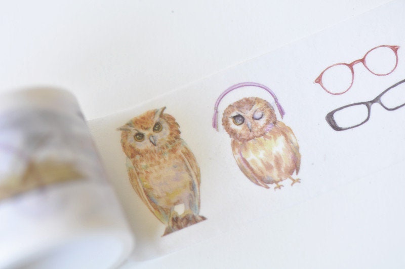 Lovely Owl Design Washi Tape 30mm x 5M Roll No.13277